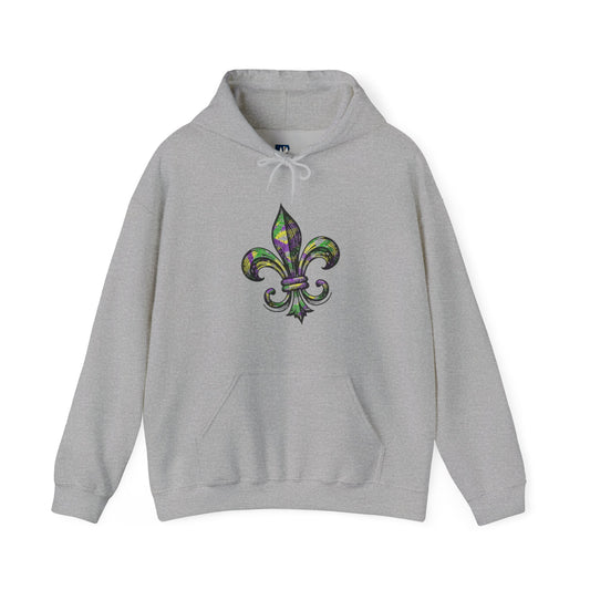 Mardi Gras Fleur-de-lis Cajun Hoodie