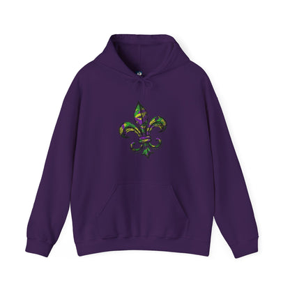 Mardi Gras Fleur-de-lis Hoodie, Cajun Hoodie