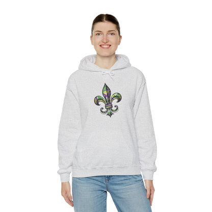 Mardi Gras Fleur-de-lis Hoodie, Cajun Hoodie