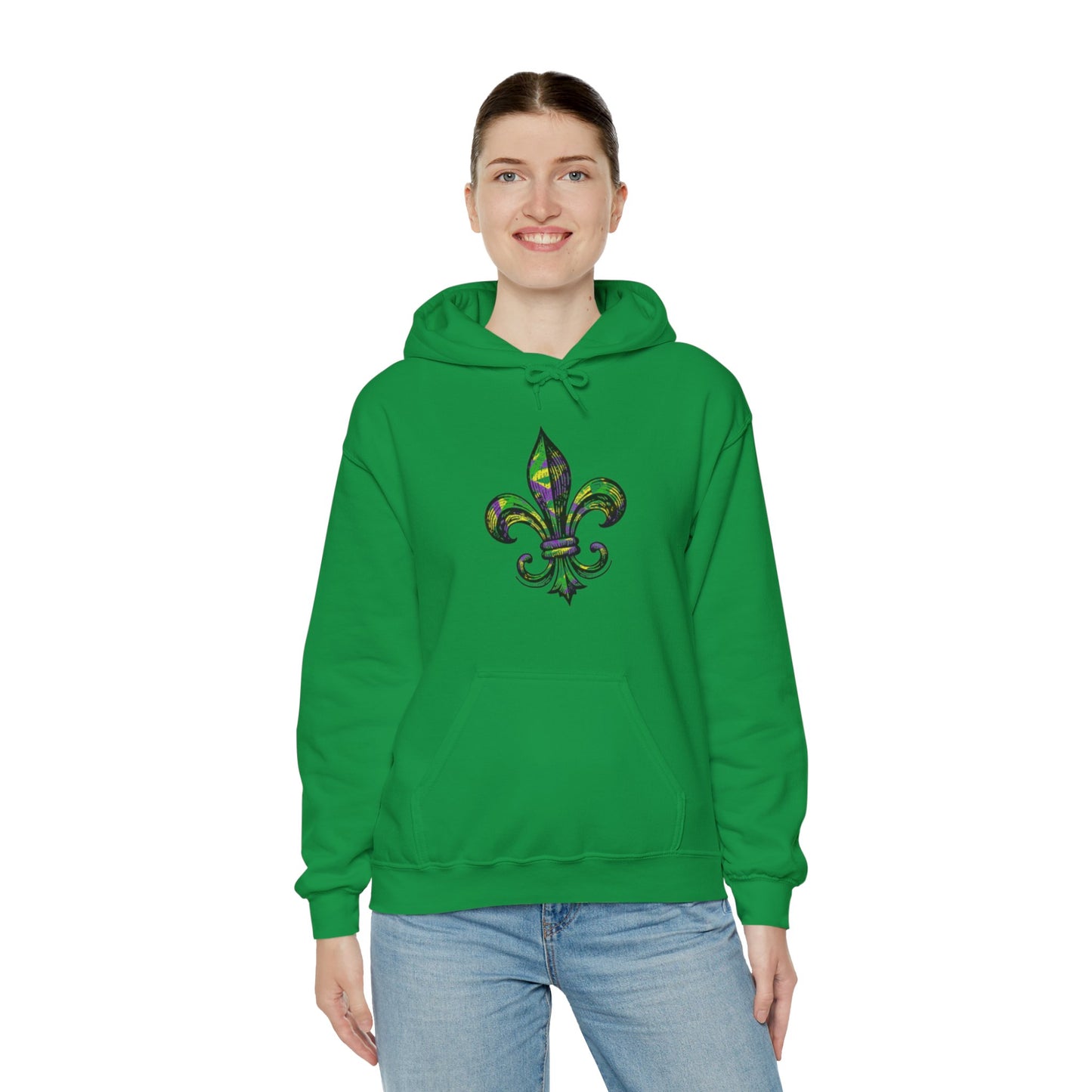 Mardi Gras Fleur-de-lis Hoodie, Cajun Hoodie