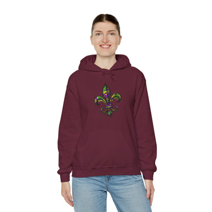 Mardi Gras Fleur-de-lis Hoodie, Cajun Hoodie