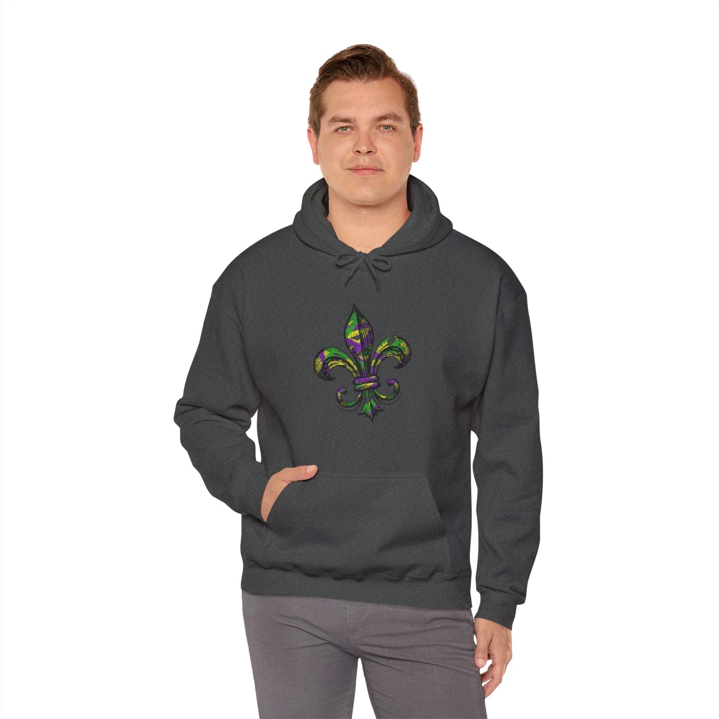 Mardi Gras Fleur-de-lis Hoodie, Cajun Hoodie