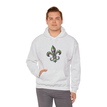 Mardi Gras Fleur-de-lis Hoodie, Cajun Hoodie