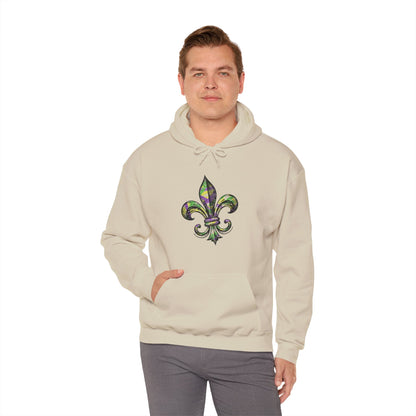 Mardi Gras Fleur-de-lis Hoodie, Cajun Hoodie