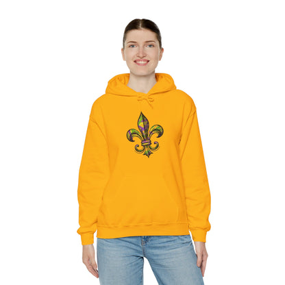 Mardi Gras Fleur-de-lis Hoodie, Cajun Hoodie