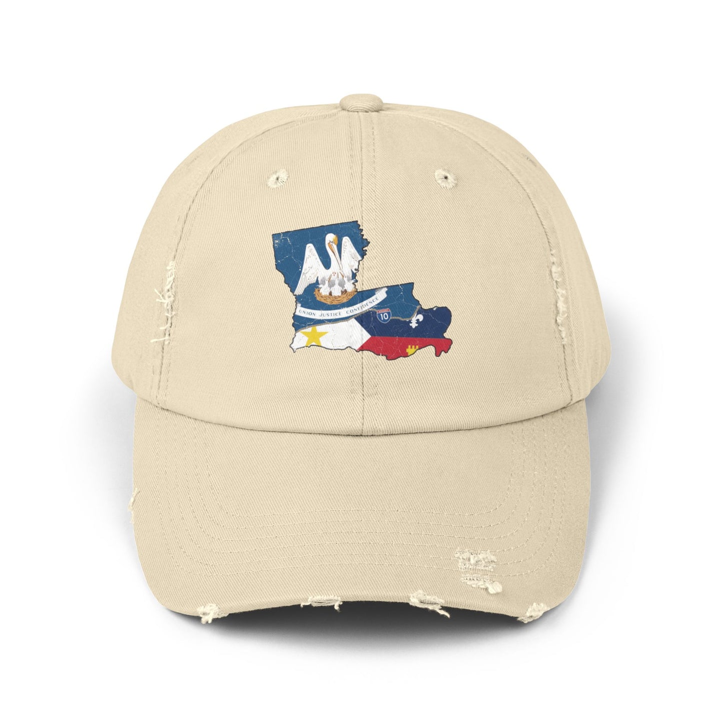 South of Interstate 10 Map Cajun Hat