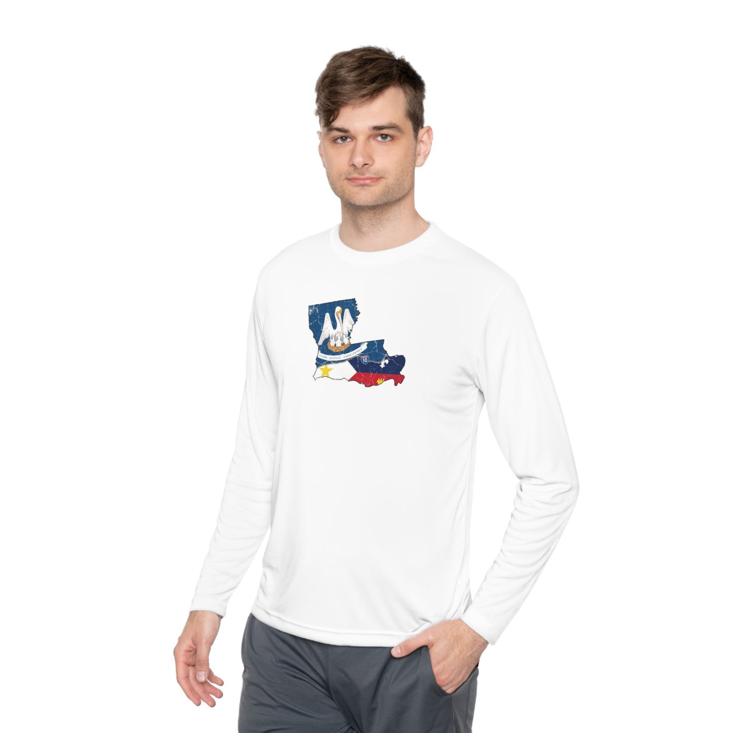 South of Interstate 10 Map Cajun Long Sleeve T-Shirt