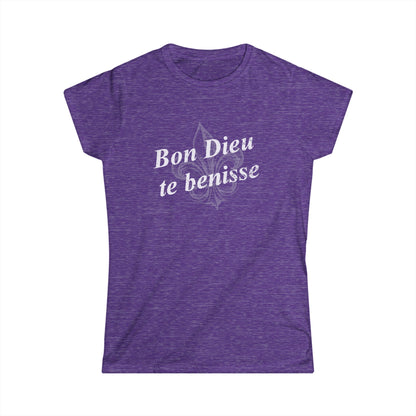 Women's Bon Dieu te benisse (God Bless You) Cajun T-Shirt - South of Interstate 10 - #Cajun Store# - #Cajun Clothing# - #Cajun Shirts#