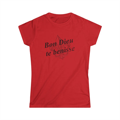 Women's Bon Dieu te benisse (God Bless You) Cajun T-Shirt - South of Interstate 10 - #Cajun Store# - #Cajun Clothing# - #Cajun Shirts#