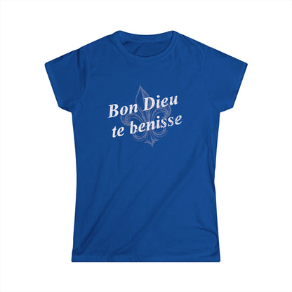 Women's Bon Dieu te benisse (God Bless You) Cajun T-Shirt - South of Interstate 10 - #Cajun Store# - #Cajun Clothing# - #Cajun Shirts#