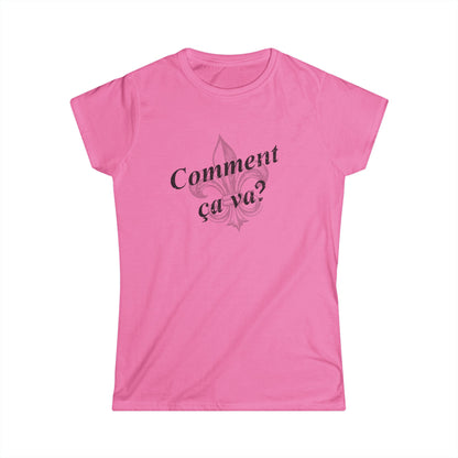 Women's Comment ca va? (How's it going?) Cajun French T-shirt - South of Interstate 10 - #Cajun Store# - #Cajun Clothing# - #Cajun Shirts#