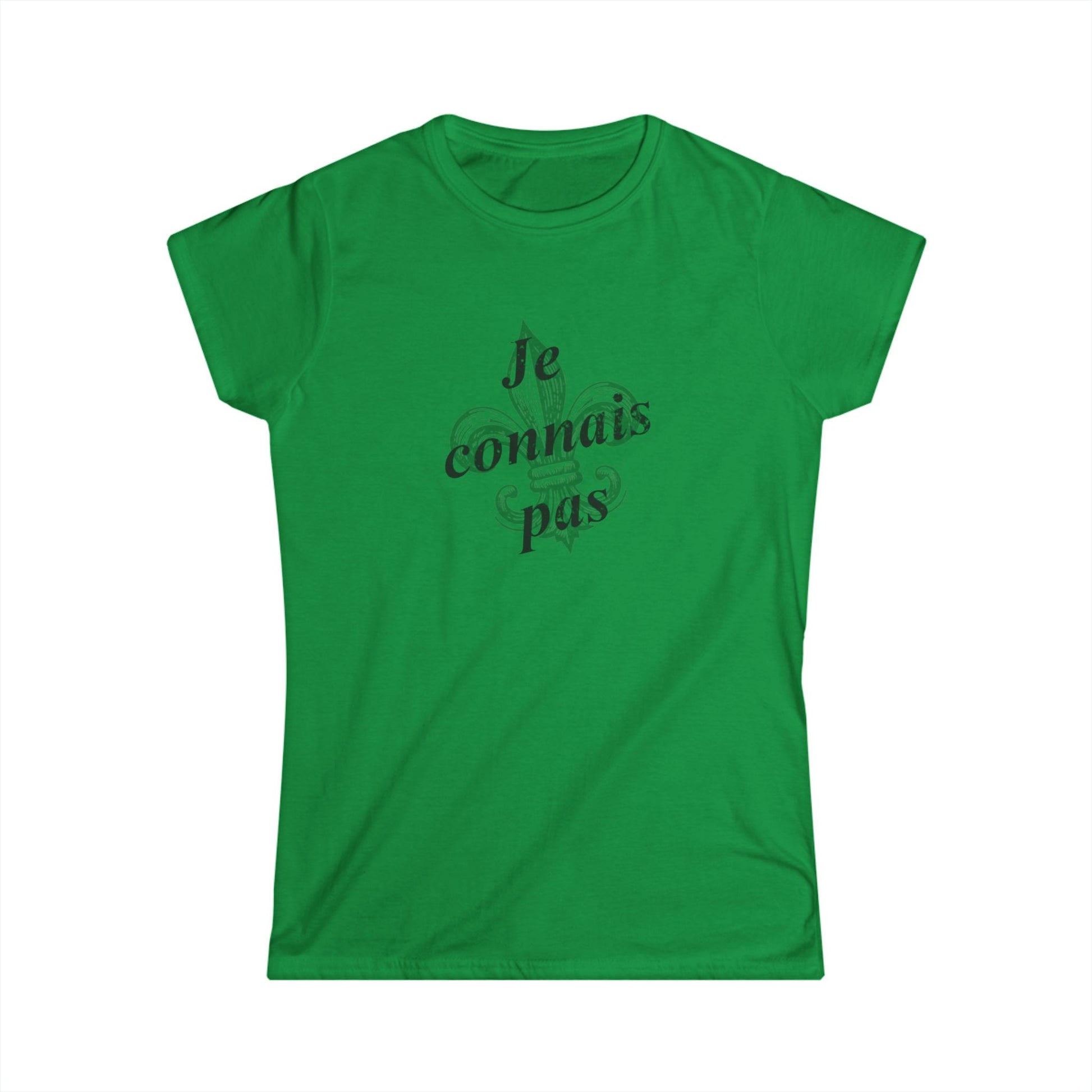 Women's Je connais pas (I don't know) Cajun French T-shirt - South of Interstate 10 - #Cajun Store# - #Cajun Clothing# - #Cajun Shirts#