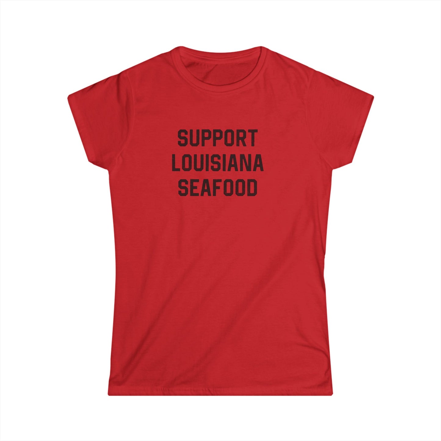 Women's Support Louisiana Seafood Cajun T-Shirt