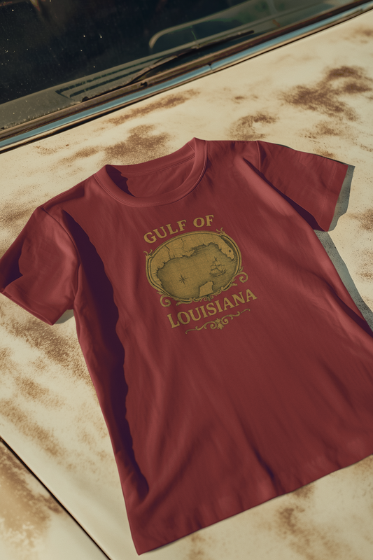 Gulf of Louisiana Map T-Shirt