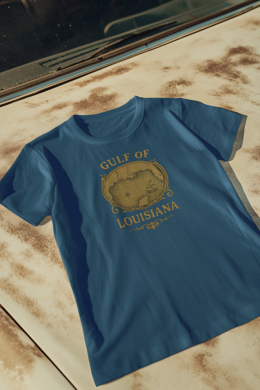 Gulf of Louisiana Map T-Shirt